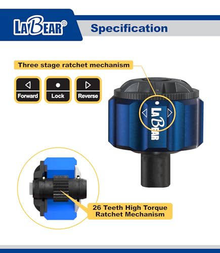 LABEAR 11pcs 1/4" DR Palm Ratchet kit, Mini Finger Ratchet, Gear Wrench, Screwdriver Bits with Philips,Slotted