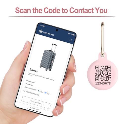 Support Airtag intelligent avec code QR personnalisé et étui protecteur