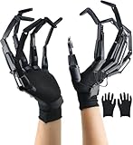 Halloween Articulated Fingers, Articulated Finger Extensions with Gloves, Hand Claws for Halloween Costume, Halloween Hand, Need to Assemble Finger Extension, Fits Most Fingers Sizes, 1 Pair Black