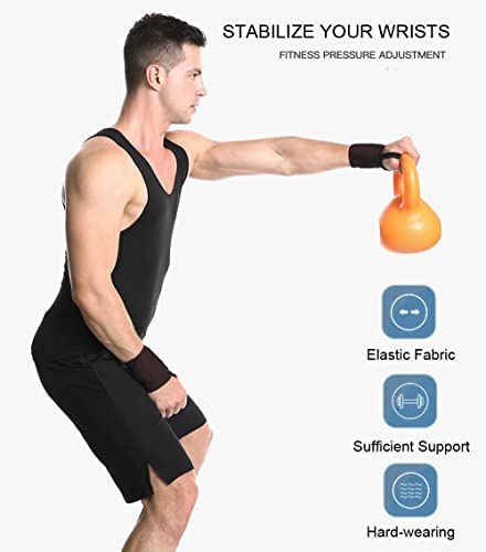 Sujayu Wrist Wraps, 2 Pack Wrist Brace Wrist Straps For Weightlifting, Wrist Straps Lifting Straps Wrist Weights Carpal Tunnel Wrist Brace, Wrist Brace For Working Out Gym Accessories For Men (Black) #TOP2