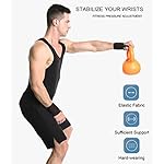 Wrist Wraps, 2 Pack Wrist Brace Wrist Straps for Weightlifting, Wrist Straps Lifting Straps Wrist Weights Carpal Tunnel Wrist Brace, Wrist Brace for Working Out Gym Accessories for Men (Black) - Image 3