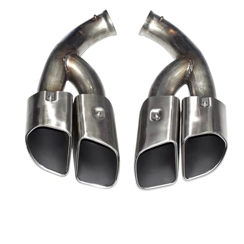 Embouts d'échappement Porsche Cayenne 958 silencieux GTS 2015 2016 2017 argent