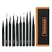 TECKMAN Precision Tweezer Set,10 Pack Best ESD Tweezers Set Stainless Steel Long Tweezers with Curved,Pointed,Slanted Tips for Eyebrow,Eyelash Extension,Craft, Jewelry, Soldering & Laboratory Work