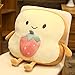 Heguowei Kreatives Toast geschnittenes Brotspielzeug 45 * 40 cm 13 Arten, die Früchte Tiere kombinieren Süßes Lächeln Figured Food Kissen mit Beinen Arme Geschenk Erdbeere 45cm doll