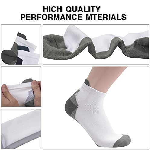 Image of Sooverki Copper Compression Socks Women and Men 6 Pairs - Circulation Arch Support Plantar Fasciitis Running Ankle Socks