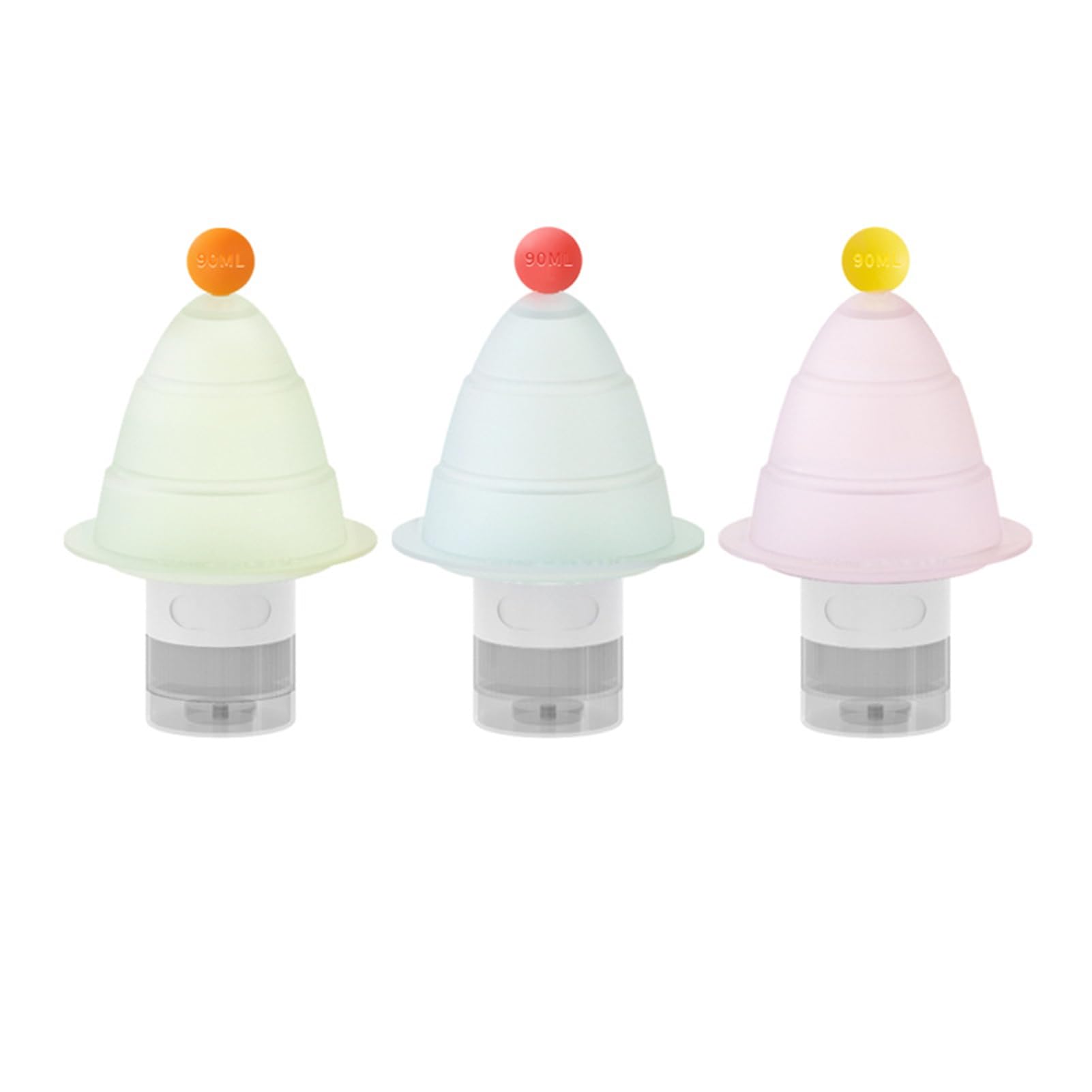 3 Pcs Foldable Travel Bottles, Leak Proof Silicone Toiletries Container for