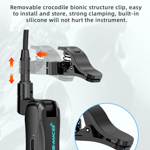 Microphone d'instruments acoustiques sans fil 2,4 G avec micro unidirectionnel