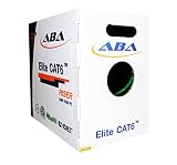 Cat6 Riser (CMR), Ethernet Cable 1000ft, Green, No Spline, Unshielded Twisted Pair (UTP) 23AWG, Soli