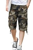 CANASOUR Outdoor Men's Twill-Cargo Shorts (29, Green Camouflage)