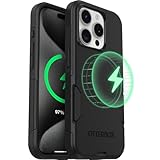 OtterBox iPhone 15 Pro Max - Commuter MagSafe Case - Slim & Tough - Pocket-Friendly - Dual Layer Drop Protection - Port Covers – Non-Retail Packaging - Black