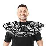 Komergave Friseurumhang mit Auffang, Wasserdicht Und Faltbar Haarschneideumhang Erwachsene, Umhang Haare Schneiden Friseur Umhang für Friseur, Colorierung, Haarschnitt, Styling, Bartpflege