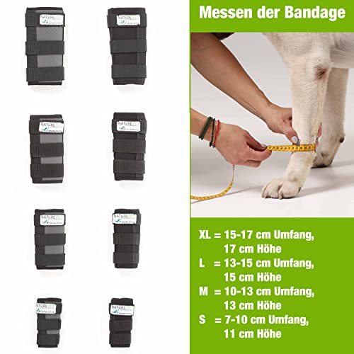 Nature Pet Sport Gelenk Bandage Gelenk- & Knochenschutz für Hunde - geeignet für Agility, Flyball und Hunde Frisbee - Bandage bei leichter Arthrose oder Leckschutz und Verbandschutz nach OP (L)