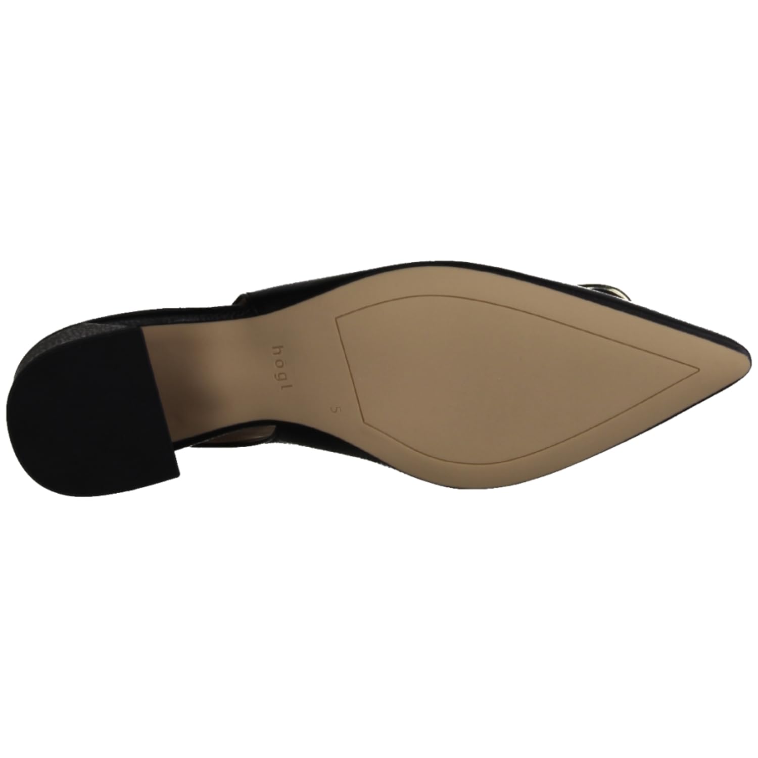 HÖGL 1-104623 czarne - Sling - buty damskie Top Trends, czarne, skóra (skóra cielęca graincalf), wysokość obcasa: 40 mm