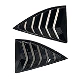 Tiypeor Quarter Style Gloss Black Car Side Window Louver Compatible with Chevrolet Camaro 5th Gen 2010-2015 2011 2012 2013(Glossy Black)