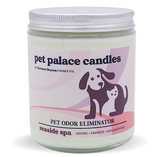 Pet Palace Candles - Odor Eliminator Candle, Incredible Scents - 100% Soy - Neutrolizer Eliminates Odors from Pets, Smoke, Urine, and More. Eco-Friendly and Non-Toxic (Seaside Spa)