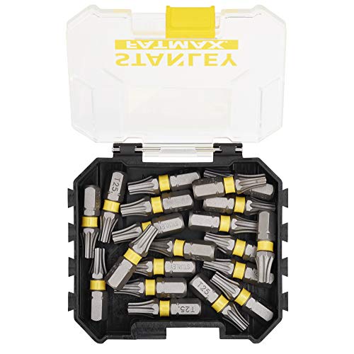 STANLEY STA88571-XJ STANLEY Black and Decker Coffret 20 pièces Embouts de vissage Impact 25mm T25 - Gamme FATMAX
