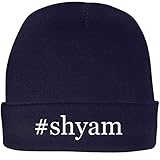 Shirt Me Up #Shyam - A Nice Hashtag Beanie Cap, Navy, OSFA