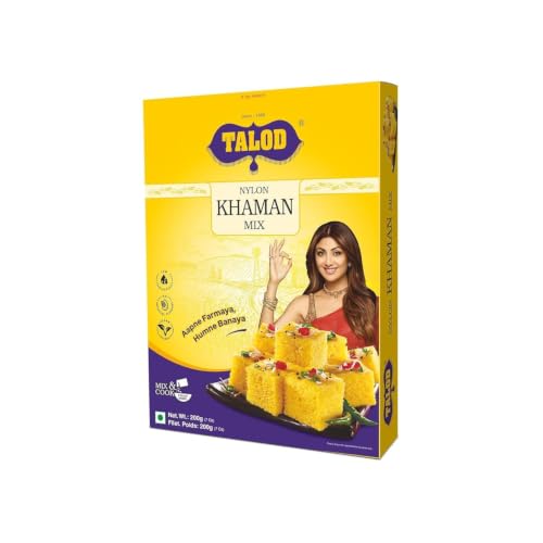 Talod Nylon Khaman Flour | Instant Khaman Dhokla Mix | Soft & Spongy Gujarati Snack Premix | 100% Natural Ingredients | Healthy Protein-Rich Flour | Authentic Taste | Easy Mix & Cook - 200g