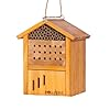 POLLIBEE Mason Bee House -Wax Coated Mason House for The Garden, Natural Handmade Wooden Waterproof Mason Home, Attracts Peaceful Bee Pollinators,Native Mason Bee Habitat