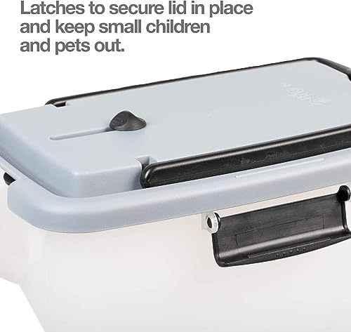PetFusion BetterBin Portable Litter Storage Container (16.5 x 11.7 x 19) | Holds up to 25 lbs/10 Gallons, Great for Dry Dog and Cat Food | Adjustable Spout, Back & Top Handles, Heavy Duty Wheels - Thumbnail 6