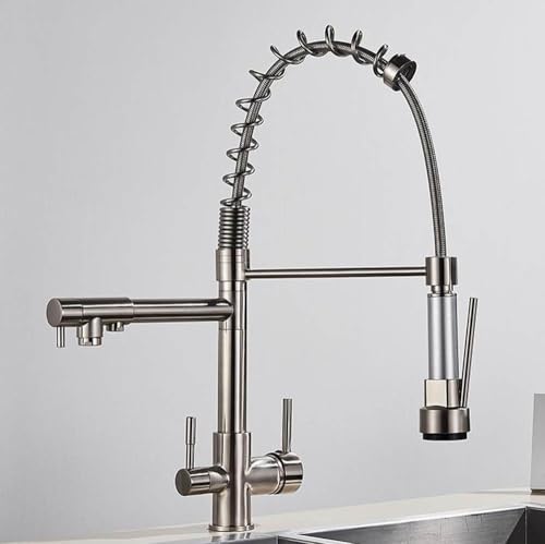 Robinet de cuisine rotatif 360 ° mitigeur eau chaude froide et filtrée