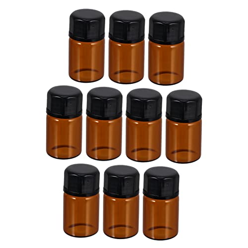 SAFIGLE 50 Piezas Botella de Aceite Esencial envases de Maquillaje Recipiente de aceites Esenciales nezeni Cosmetics Travel Bottles subbotellas para emulsión Botellas de subembalaje Vidrio