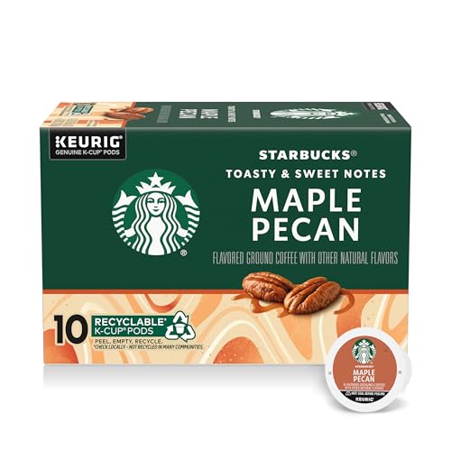 Image of Starbucks K-Cup Coffee Pods, Flavored Hot or Iced Coffee, Maple Pecan, 10 Keurig Pods
