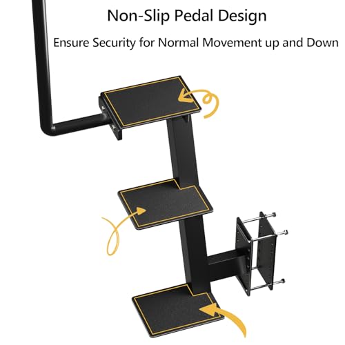 BUYYAH Trailer Step with Handle，Three-Step Universal Boat Trailer Step，Suitable for Various Types of Boat Trailer Frames, Black Heavy-Duty Trailer Step by BUYYAH - Image 6