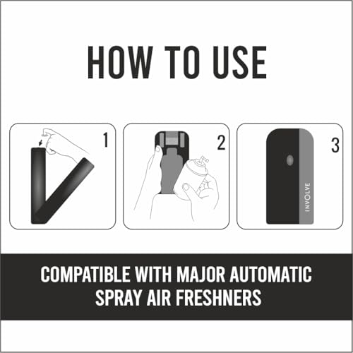 Image of Involve Luxe - Black Frost Automatic Room Fresheners Refill Pack | 2200 Sprays Guaranteed | Lasts up to 60 days (225ml) | Automatic Home Fresheners | Long Lasting Fragrance