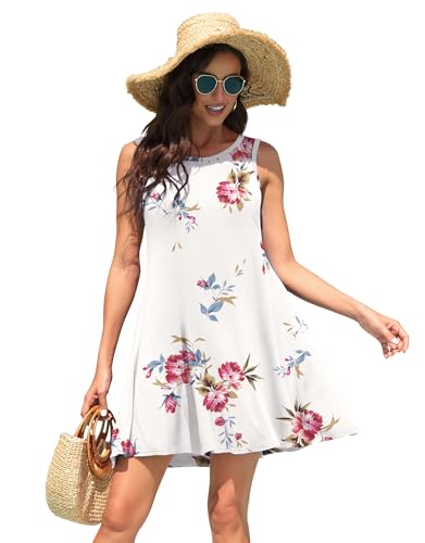 Image of WEACZZY Women Summer Casual Swing T Shirt Dresses Beach Cover up Loose Dress