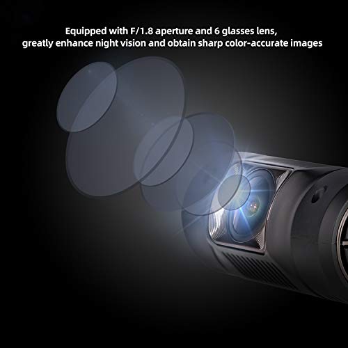 Dual Dash Cam GOODTS 1080P Full HD Dash Camera for Cars, Car Video Recorder with G-Sensor,Front and Rear Camera 170° Wide Angle, Motion Detection, Parking Mode, Loop Recording, Night Vision