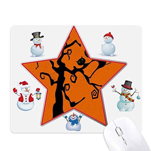Tapis de souris grand confort pour bureau glissant motif arbre à chat orange