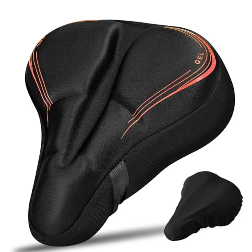 Sillín Cubre Bicicleta Gel con Funda para Lluvia, Funda Sillin Bi...