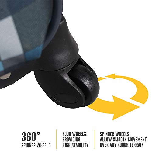 Lucas Ultra Lightweight Carry On - Softside 20 Inch Expandable Luggage - Small Rolling Bag Fits Most Airline Compartments - Durable 4-Spinner Wheels Suitcase (Old School Navy) #TOP4