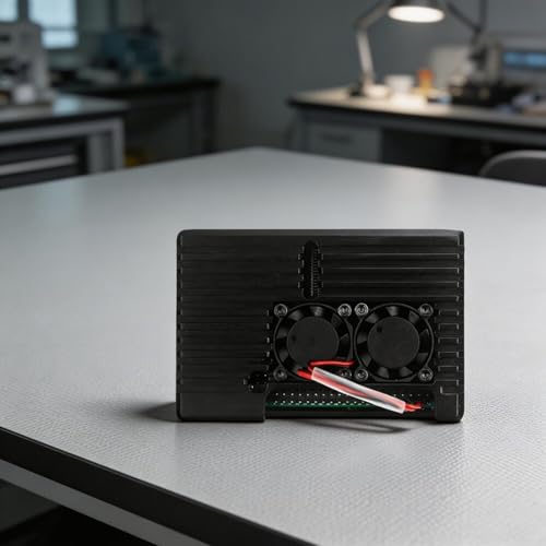 Boîtier Raspberry Pi 4 anti surchauffe avec double ventilateur et pad