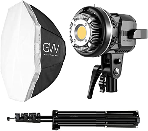 Image of GVM 80W Softbox Lighting Kit with APP Control, Professional Studio Photography Lighting with Digital Display, LED Video Light Color Temperature 5600K and CRI 97+ for Portrait Product Fashion Shoot