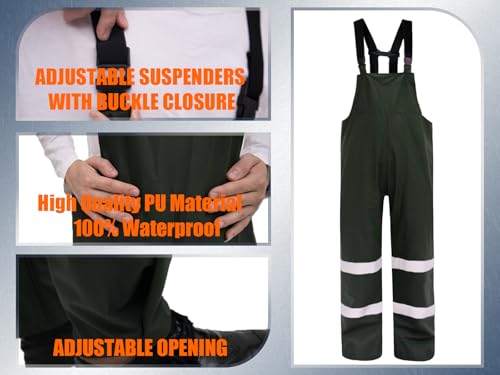 Rizzon Rain Suits for Men Women Waterproof Heavy Duty Rain Gear Hi-Vis Rain Jacket & Pants for Fishing, Camping4