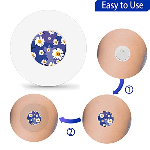Freestyle Sensor Stickers Sets & Libre 3 Sensor Covers Waterproof Adhesive Patches Cgm Tape Clear Bandage With Sticker, Hypoallergenic Latex-Free 14 Days Long Stay,Total 40Pack #TOP1