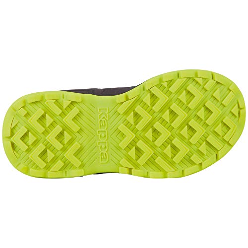 Kappa Grane K Kids, Unisex Children's Road Running Shoes, Black 1133 Black Lime, 25 EU2