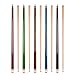 ASKA Set of 5 Wrapless L3 Billiard Pool Cues, 58" Hard Rock Canadian Maple, 13mm Hard Le Pro Tip, Mixed Weights, Black, Blue, Brown, Green, Red. Improve Your Game Room