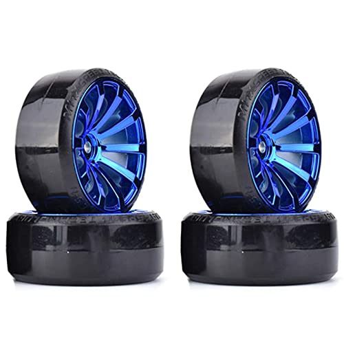 RC Plastic Wheel and Tire Set,WONFAST RC Drift Car 63mm Hard Tyres 12mm Hub Wheel for 1/10 On-Road...