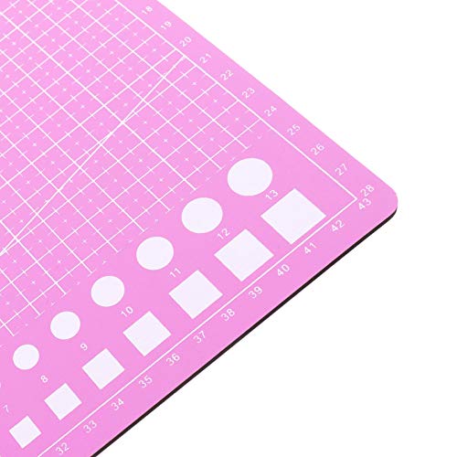 YINETTECH A3 Antislip Snijmatten 2 Kanten Snijden Gedrukt Boards Zelf Healing Roze 45x30 cm A3 Snijden Pad voor Quilten… - Image 5