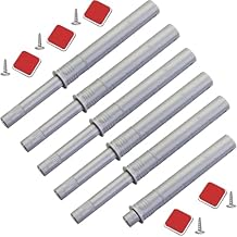 Push to Open Door Latch Cabinet Hardware ZKRIOC 6 Pack Magnetic Push Latch & Lock for Drawer Magnet Push Release Tip on Closet Close Heavy Duty Strong Pop Out, Grey