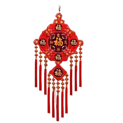 Nudo chino con borla Fu Tipo B adorno colgante tradicional para Año Nuevo 2