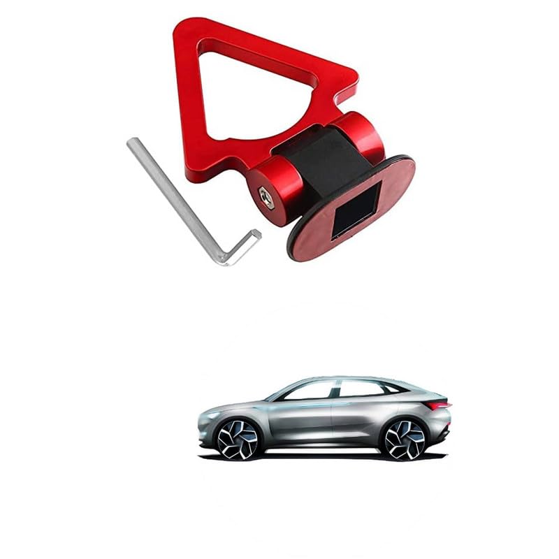 LOVMOTO Tow Hook Kit Car Decorations Sticker Car Decor Bumper Racing Style Triangle Front Rear Bumper Track Tow Hook Ring Look Decorate Hook Ring Sticker Comfortable with Vis-ion X