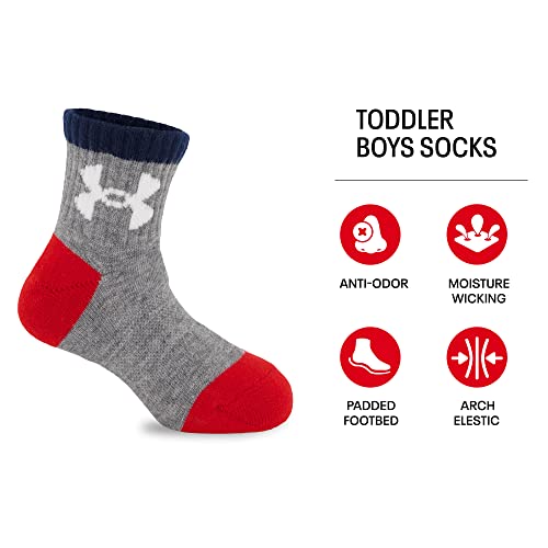 Image of Under Armour boys Multi Pack Quarter Sock