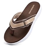 WateLves Kids Flip Flops Boys Girls Sporty Sandals Slip On Summer Beach Sandal Shoes (Brown,38)