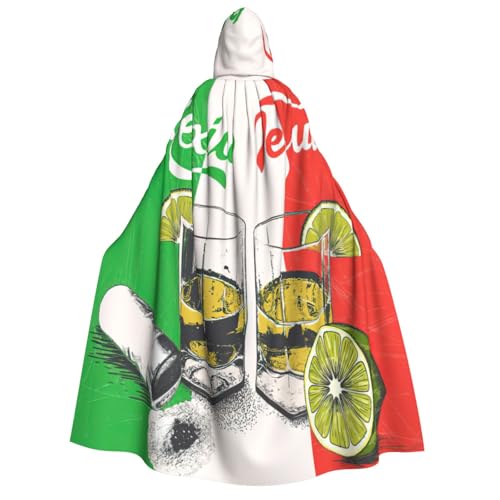 Cape Halloween drapeau mexique et tequila costume cosplay unisexe