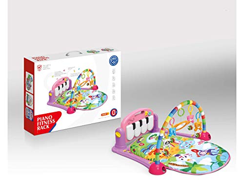 Muziek belevenisdeken met speelboog en piano, speeldeken, kruipdeken, speelmat, babydeken (roze) - Afbeelding 6