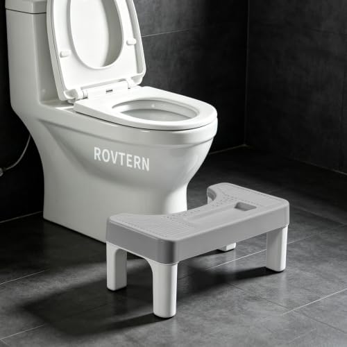 6.7 Inch Step Stool ROVTERN Portable Plastic Foot Stool ROVTERN Non-Slip Potty Stool for Bathroom
